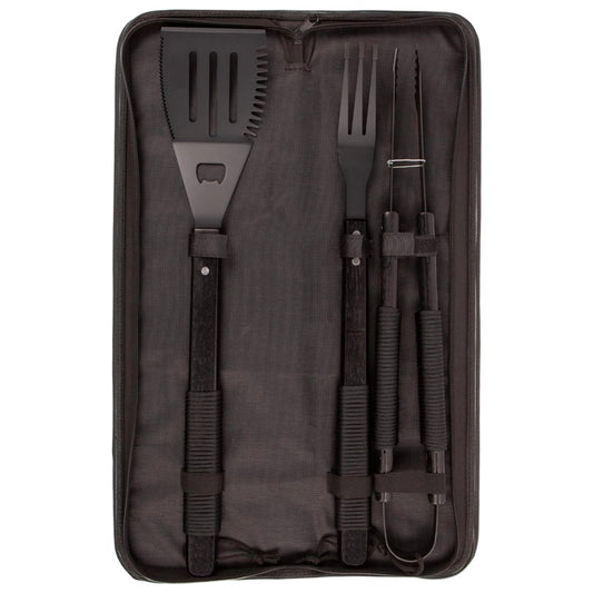 3pc Wooden Bbq Tool Set