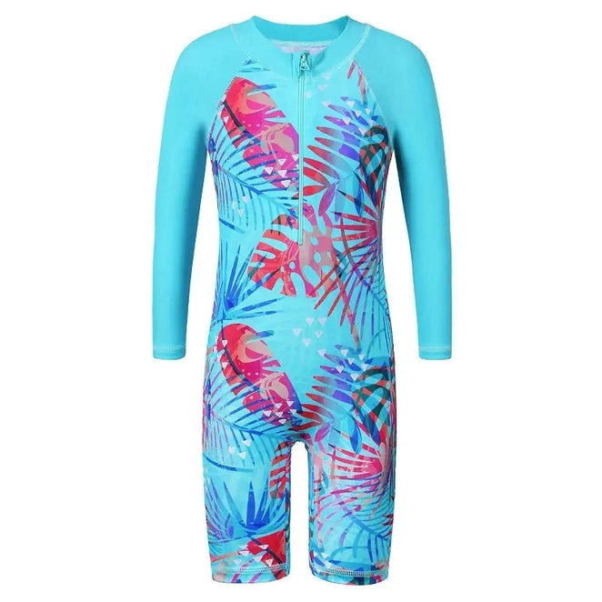 One Piece Girl Swimsuit | 4-11 Yo Swimcore Kids Swimwear