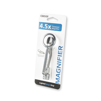 4.5x, Led Lighted Magnifier with High Precision Tweezers