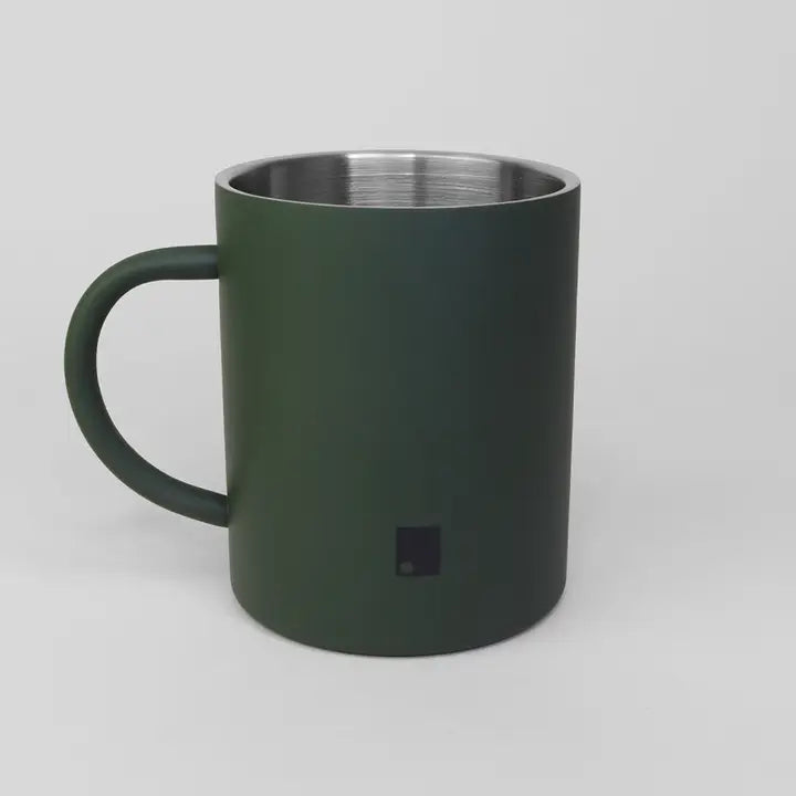 400 Ml Matte Green Stainless Steel Insulated Mug