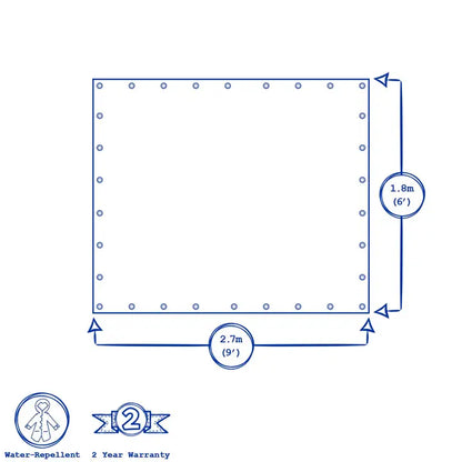 6ft X 9ft Waterproof Tarpaulin