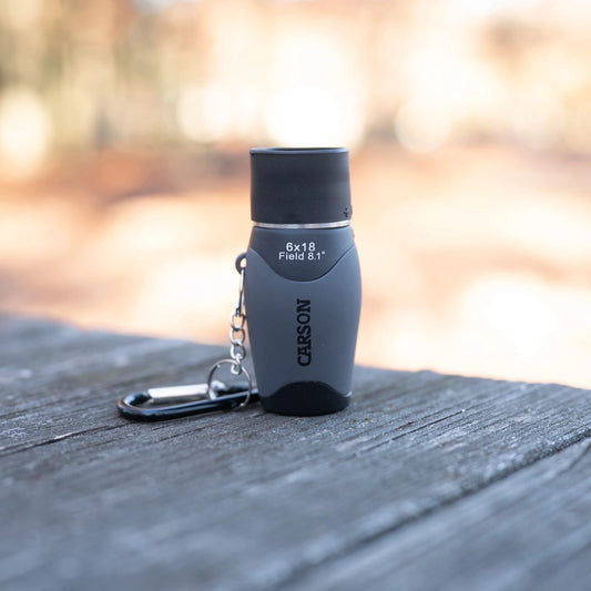 6x18mm Ultra Compact Pocket Monocular with Carabiner Clip