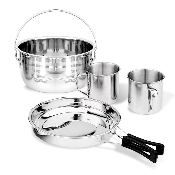 9pcs Stainless Steel Camping Cooking Set