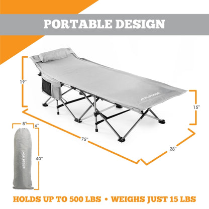 Alpcour Folding Camping Cot - Extra-Large