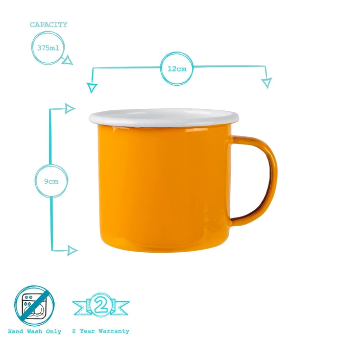 Argon Tableware Coloured Enamel Mug - 375ml