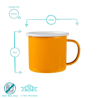 Argon Tableware Coloured Enamel Mug - 375ml