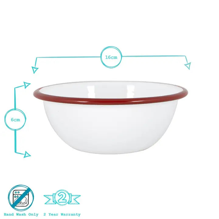 Cuenco esmaltado blanco de Argon Tableware - 16 cm