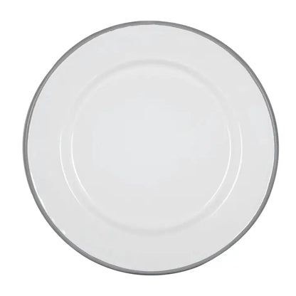 Plato llano esmaltado en blanco de Argon Tableware - 25,5 cm