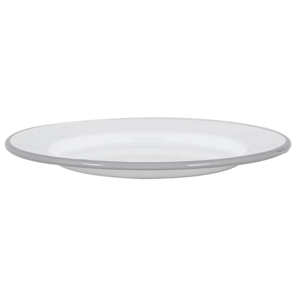 Plato llano esmaltado en blanco de Argon Tableware - 25,5 cm