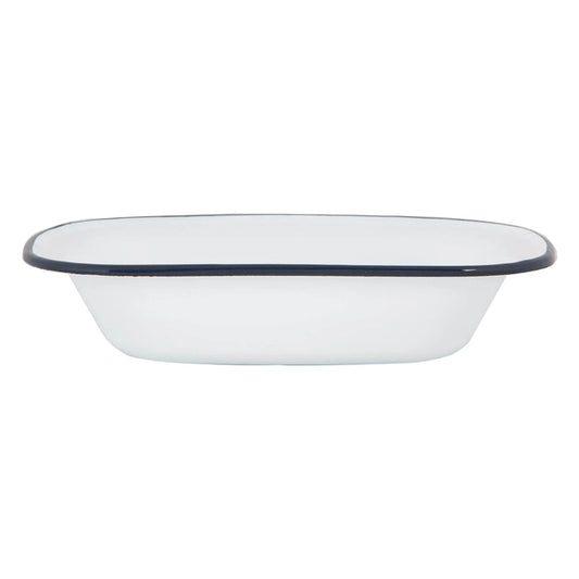 Argon Tableware White Enamel Pie Dish - 25.5cm