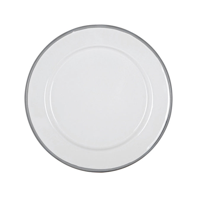 Assiette plate émaillée blanche Argon Tableware - 20 cm