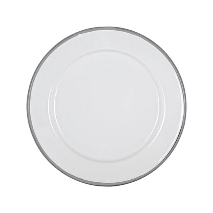 Assiette plate émaillée blanche Argon Tableware - 20 cm
