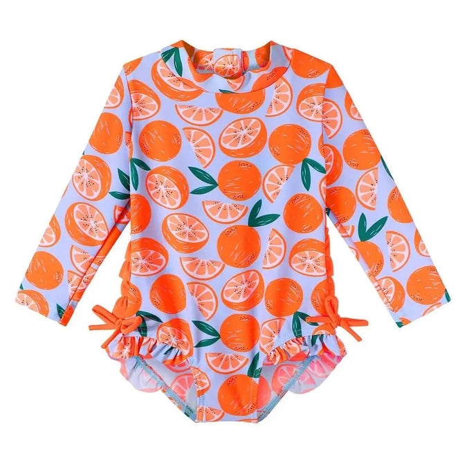 Baby Swimsuit Long Sleeves | 0-6 Yo Kids Baby Swimwear