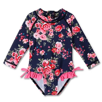 Baby Swimsuit Long Sleeves | 0-6 Yo Kids Baby Swimwear