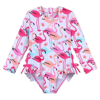 Baby Swimsuit Long Sleeves | 0-6 Yo Kids Baby Swimwear