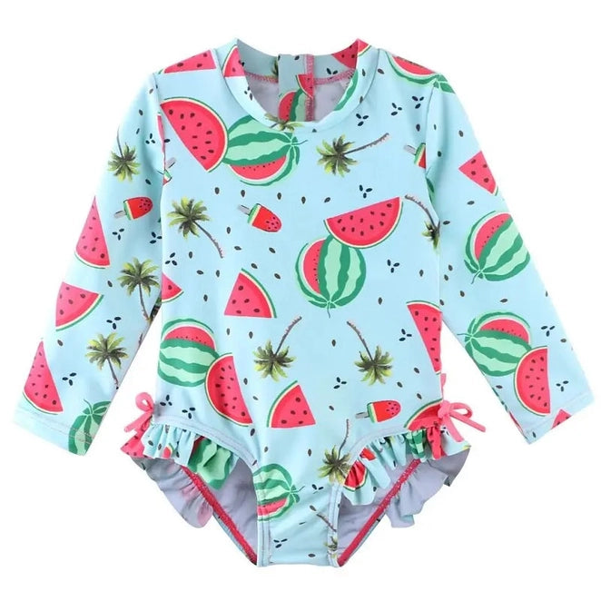 Baby Swimsuit Long Sleeves | 0-6 Yo Kids Baby Swimwear