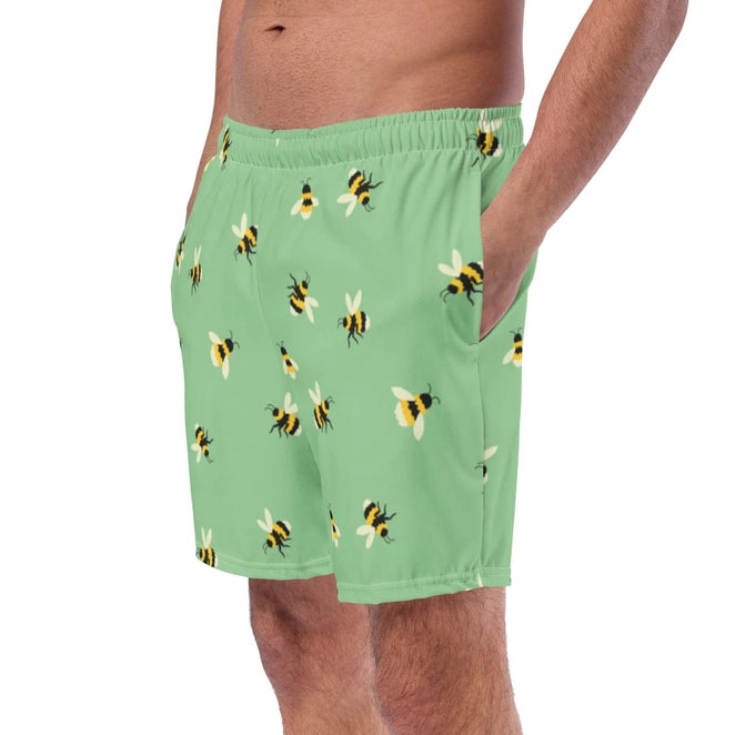 Men Swimming Shorts Design | Bees Prints Design Swimsuit