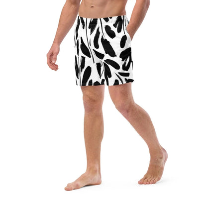 Short de bain pour homme | Maillot de bain noir et blanc