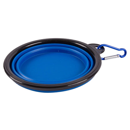 Blue 13.5cm Collapsible Travel Pet Bowl - By Ashley