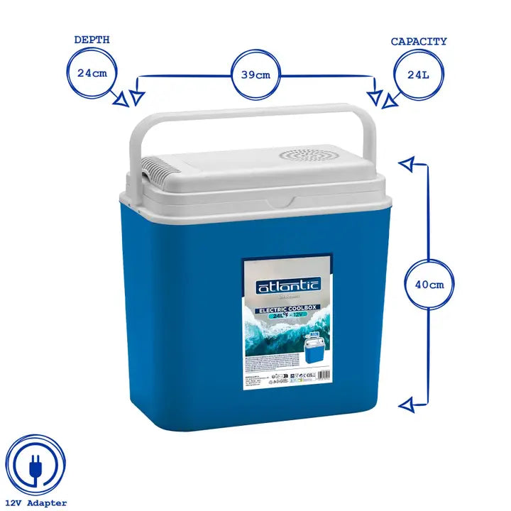 Blue 24L 12V Electric Cool Box