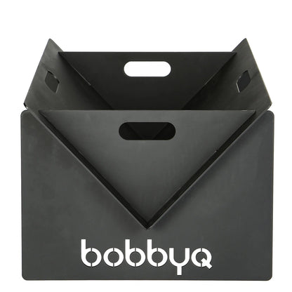 Bobbyq Portable Flat Pack Fire Pit - 40 X 46 X 30cm - Black
