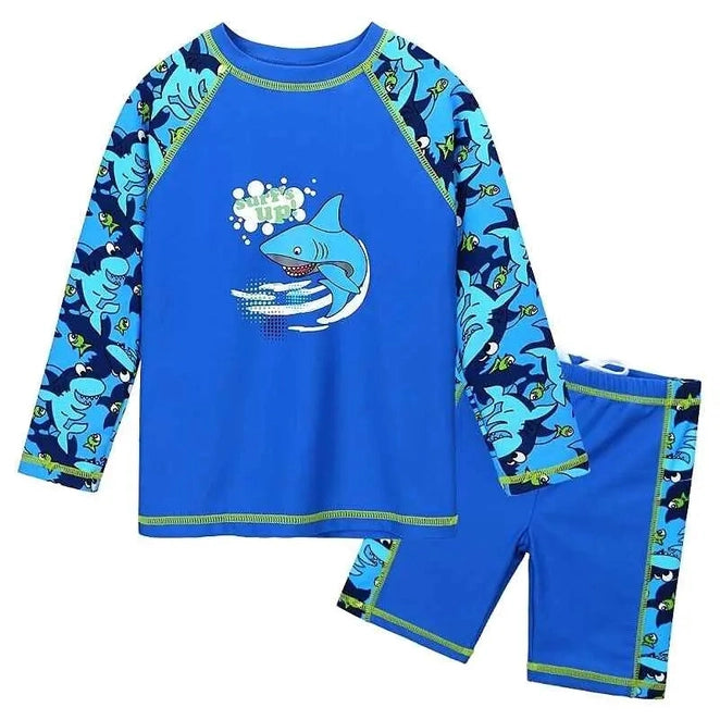 Boys Swimsuit Set | Two Pieces UPF50+ | Cartoon Print