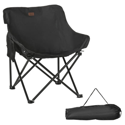 Camping Chair Lightweight Folding Steel Frame (Black)