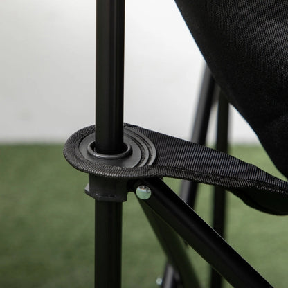 Camping Chair Lightweight Folding Steel Frame (Black)