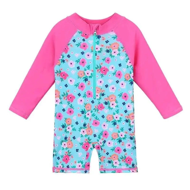 Cartoon Swimwear For Children | One-Piece Suits Long Sleeve