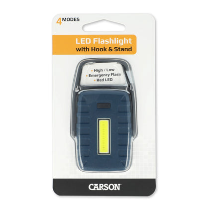 Compact Led Flashlight with White, Red and Emergency Light
