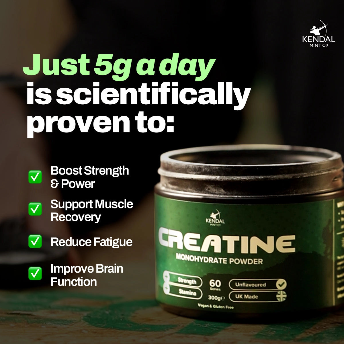 Creatine Monohydrate - Unflavoured 300g / 60 Serves