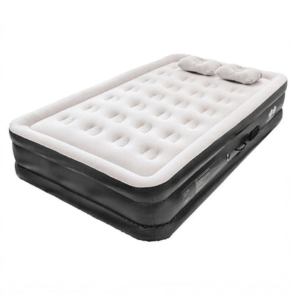 Double Airbed with Removable Electric Pump - Black/Grey