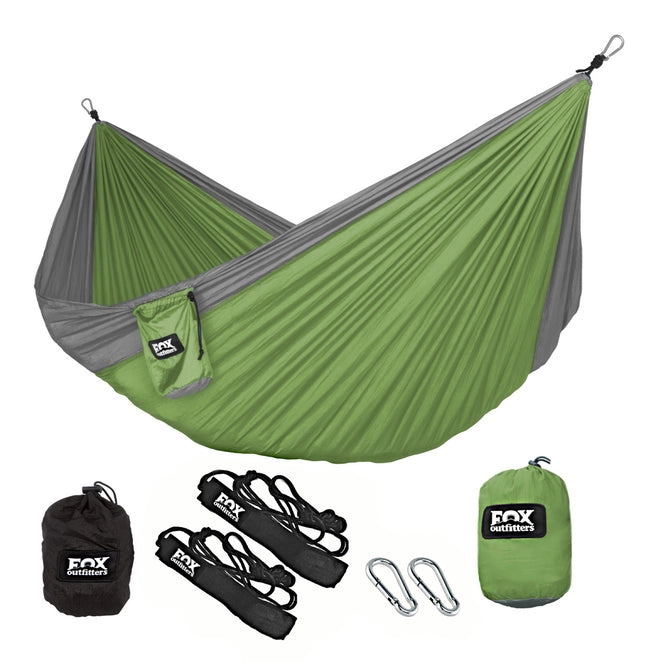 Double Hammock - Grey Lime Green