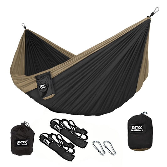 Double Hammock - Khaki Black