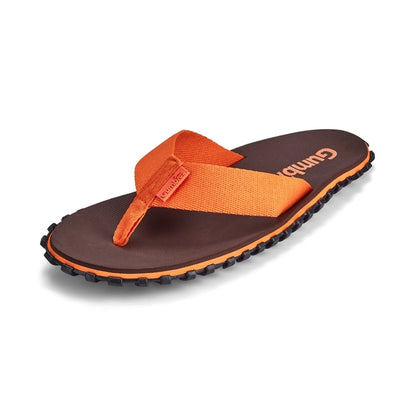 Chanclas Duckbill para hombre, color marrón y naranja