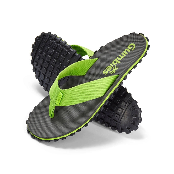 Chanclas Duckbill para hombre, color gris y lima