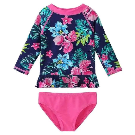 Floral Baby Swimsuit | Upf 50+ Swimming Suit Beachwear