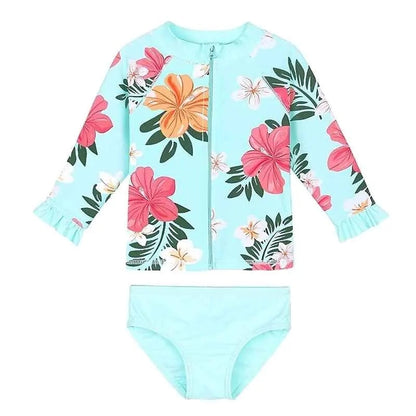 Floral Baby Swimsuit | Upf 50+ Swimming Suit Beachwear