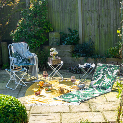 Folding Beach Lounger - Banana Leaf