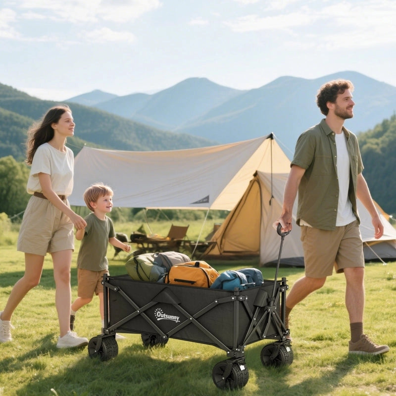 Folding Garden Trolley 120KG Capacity, (Black)