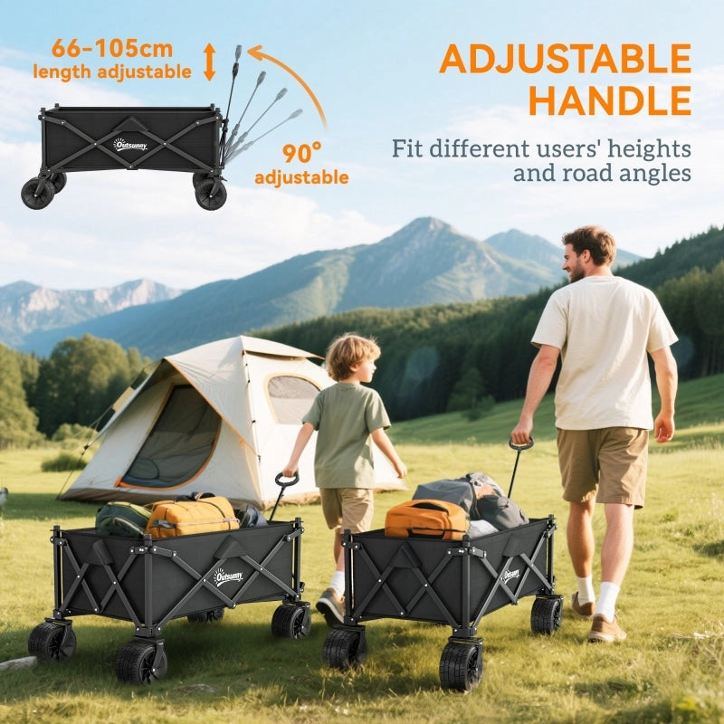 Folding Garden Trolley 120KG Capacity, (Black)