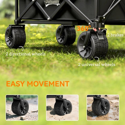 Folding Garden Trolley 120KG Capacity, (Black)