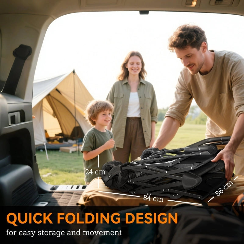 Folding Trolley Cart with Overhead Canopy
