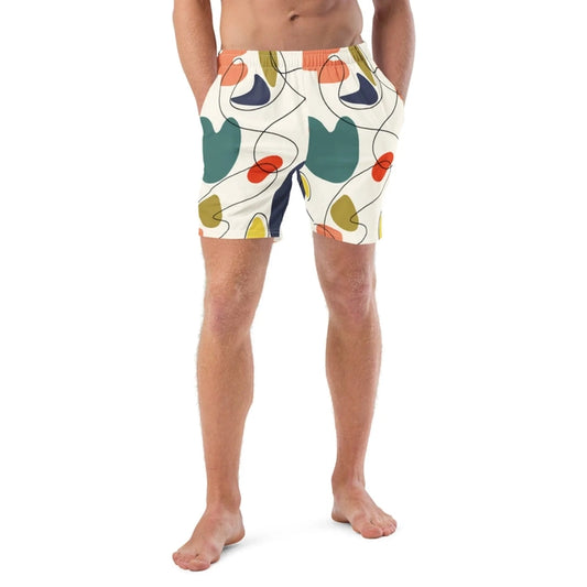 Men Swimming Shorts Design | Geometric Design Swimsuit