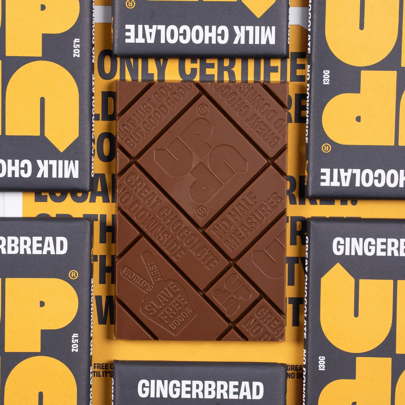 Barre de chocolat au lait au pain d'épices 130 g/4,6 oz