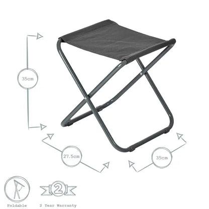 Harbour Housewares Classic Folding Stool - (Grey)