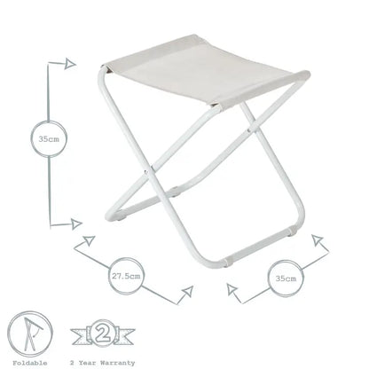 Harbour Housewares Classic Folding Stool - White