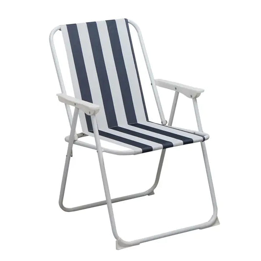 Harbour Housewares Folding Garden Armchair (Black & White)