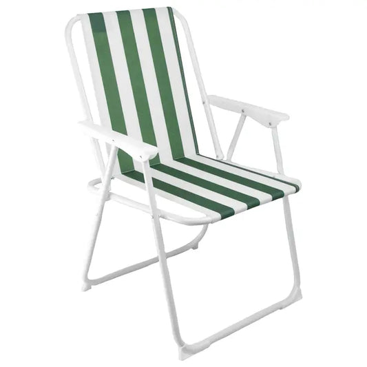 Harbour Housewares Folding Garden Armchair (Green & White)