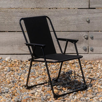 Harbour Housewares Folding Garden Armchair (Black)